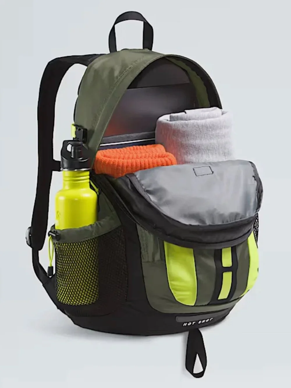 The North Face Hot Shot Unisex Travel Backpack Taupe Green 30L Special Edition